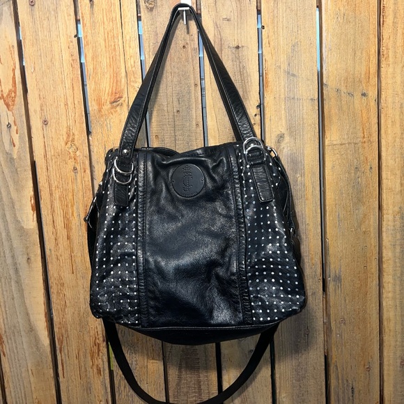 Juicy Couture Black Leather Satchel - Picture 1 of 9
